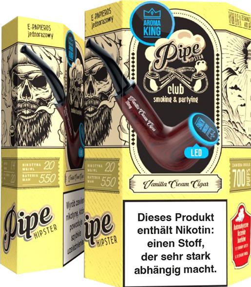 Aroma King Pipe Vanilla Cream Cigar (Arôme intense de tabac, Vanille et crème)