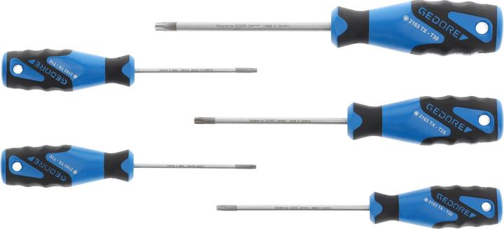 Image du produit Gedore 2163 TX-05 3K-Schraubendreher-Satz 5-teilig TX T10-T30 (TX)