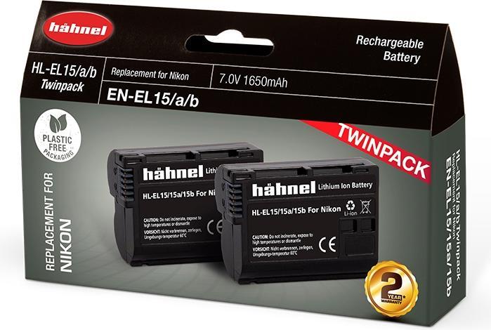 Produktbild Hähnel HL-EL15HPa/b, 2er Kamera-Akku ersetzt Original-Akku EN-EL15 7 V 1650 mAh (Kamera Akku)