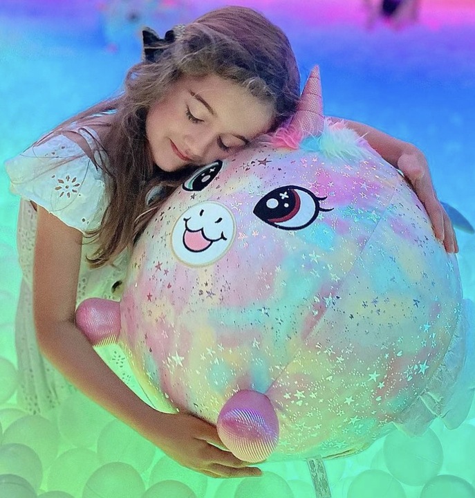 Immagine prodotto Moose Peluche gonfiabile unicorno arcobaleno Biggies