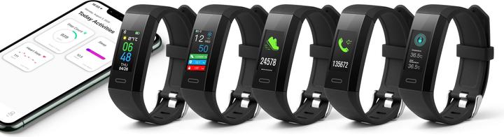 Produktbild Technaxx TX-HR7 Fitness-Tracker mit integrierter Pulsfunktion Uni Schwarz (20 mm)
