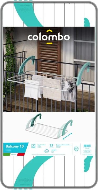Produktbild Colombo Neu Scal Balcony 10 Hängender Wäscheständer Grau, Türkis (10 m)