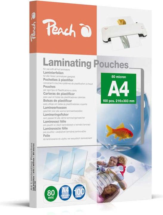 Image du produit Peach Set de feuilles de plastification (A4, 600 pcs, 80 µm)