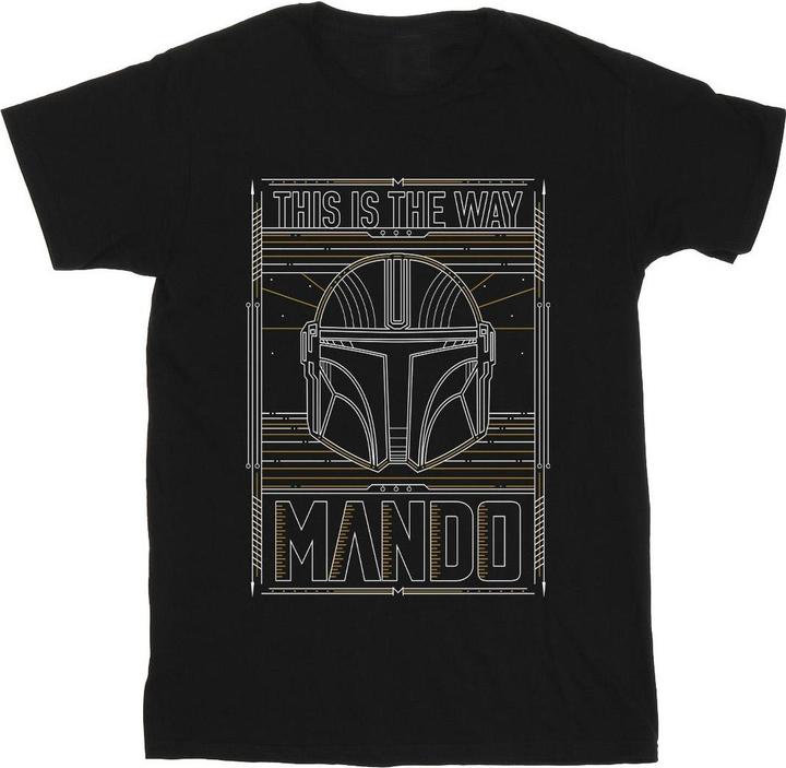 Produktbild Star Wars The Mandalorian The Way Outline Helm TShirt (S)