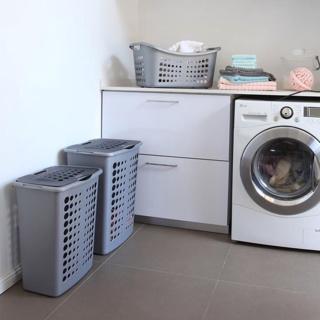 Actual product image Curver Victor Laundry Basket 50L silver 50L