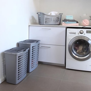Produktbild Curver Wäschebox Victor 60 l silber (60 l)