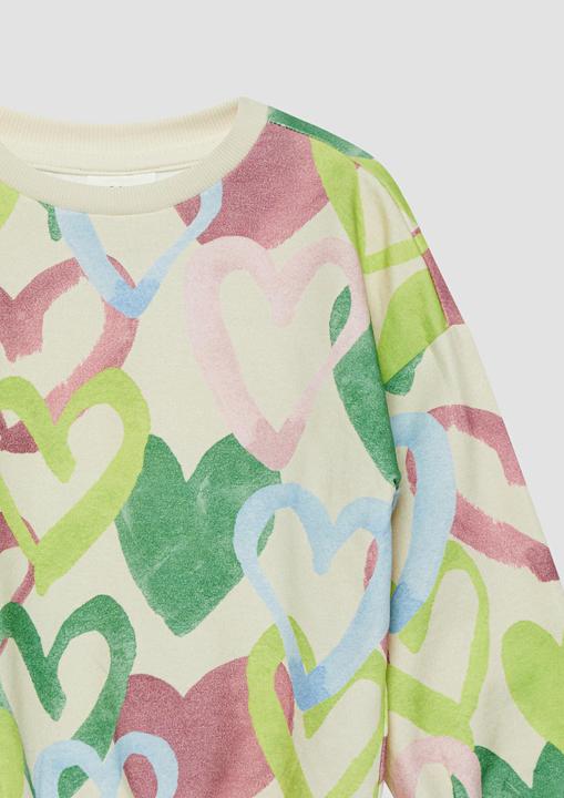 Produktbild s.Oliver Sweatshirt Sweatshirt mit All-over-Print (98)