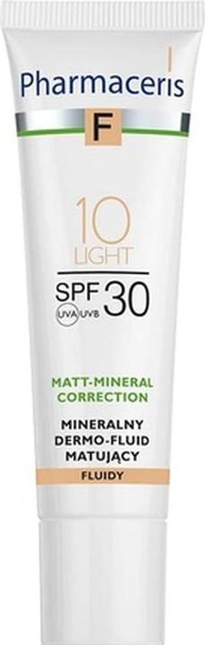 Pharmaceris F, Mineral Dermo-Matting Fluid, SPF 30, Licht 10, 30 ml