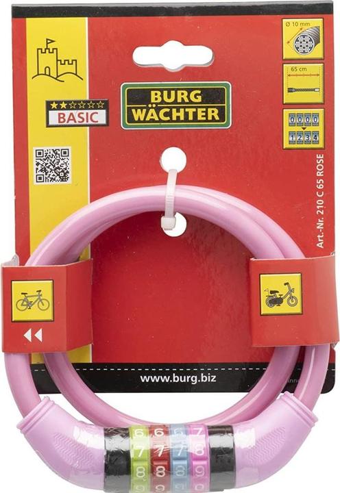 Productafbeelding Burg Wächter Stalen kabelslot 210 C 65 DAMES (65 cm)