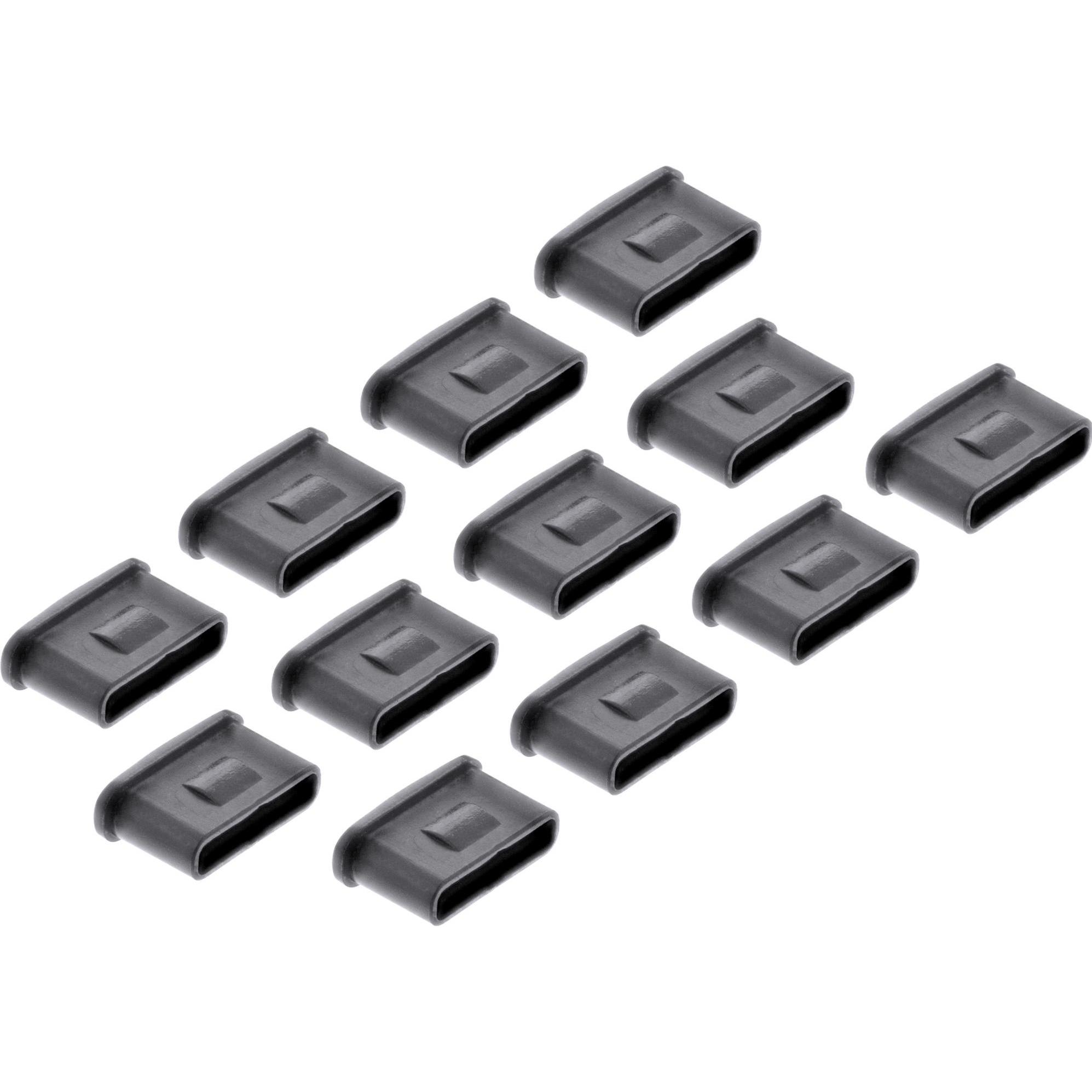 Thumbnail - InLine USB Typ-C Portblocker, 12er Nachfüllpack für USB-C Portblocker 55724, Notebook Security, Schwarz