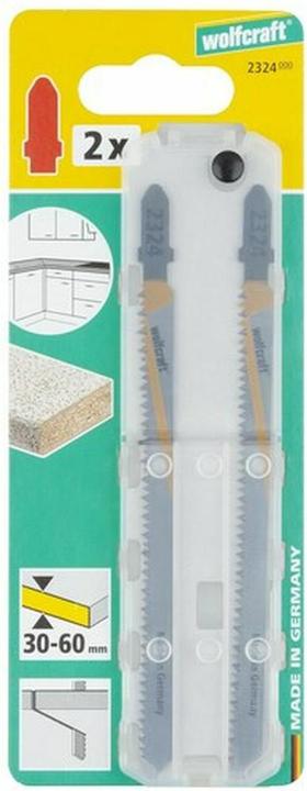 Produktbild wolfcraft 2 Stichsägeblätter HCS L=130mm T-Schaft