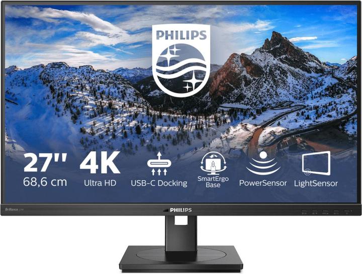 Produktbild Philips 279P1/00 27" UHD IPS VERFÜGT über USB-C/DP/HDMI PD 65W (3840 x 2160 Pixel, 27")