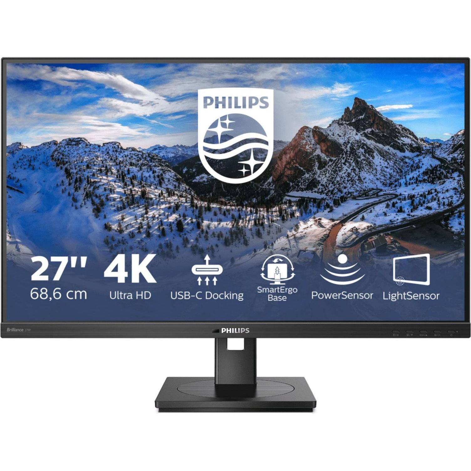 Philips 279P1/00 27" UHD IPS VERFÜGT über USB-C/DP/HDMI PD 65W (3840 x 2160 Pixel, 27"), Monitor, Sc