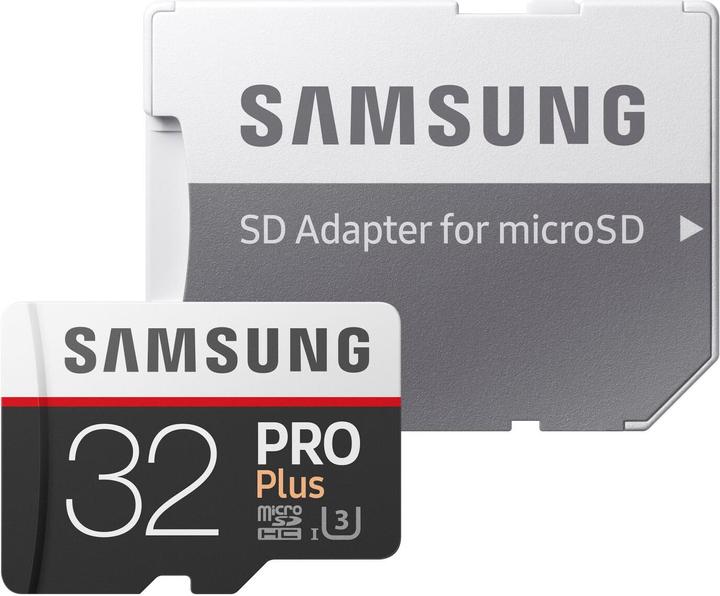 Produktbild Samsung Pro+ microSD UHS-I (32 GB, microSDHC, U3, UHS-I)