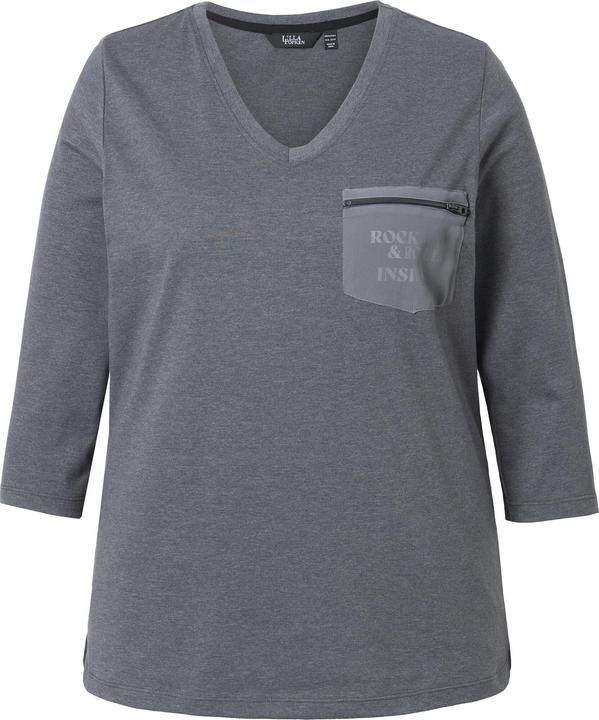 Immagine prodotto Ulla Popken Maglia classica con taschino con zip, scollo a V e maniche a 3/4 (62)