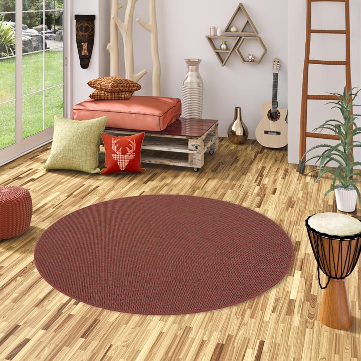 Produktbild Snapstyle Bentzon Natur Flachgewebe Teppich Rund (133 x 133 cm)
