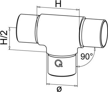 Produktbild Q-Railing Verbinder Q-LINE® (Edelstahl V2A)