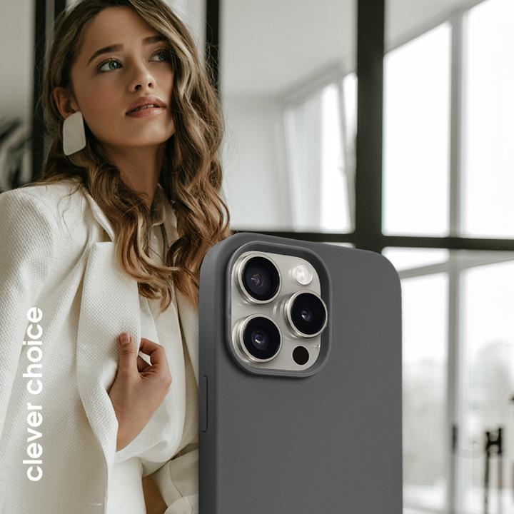 Actual product image Crong Colour Cover Magnetic - iPhone 15 Pro MagSafe case (Titanium) (Apple iPhone 15 Pro)