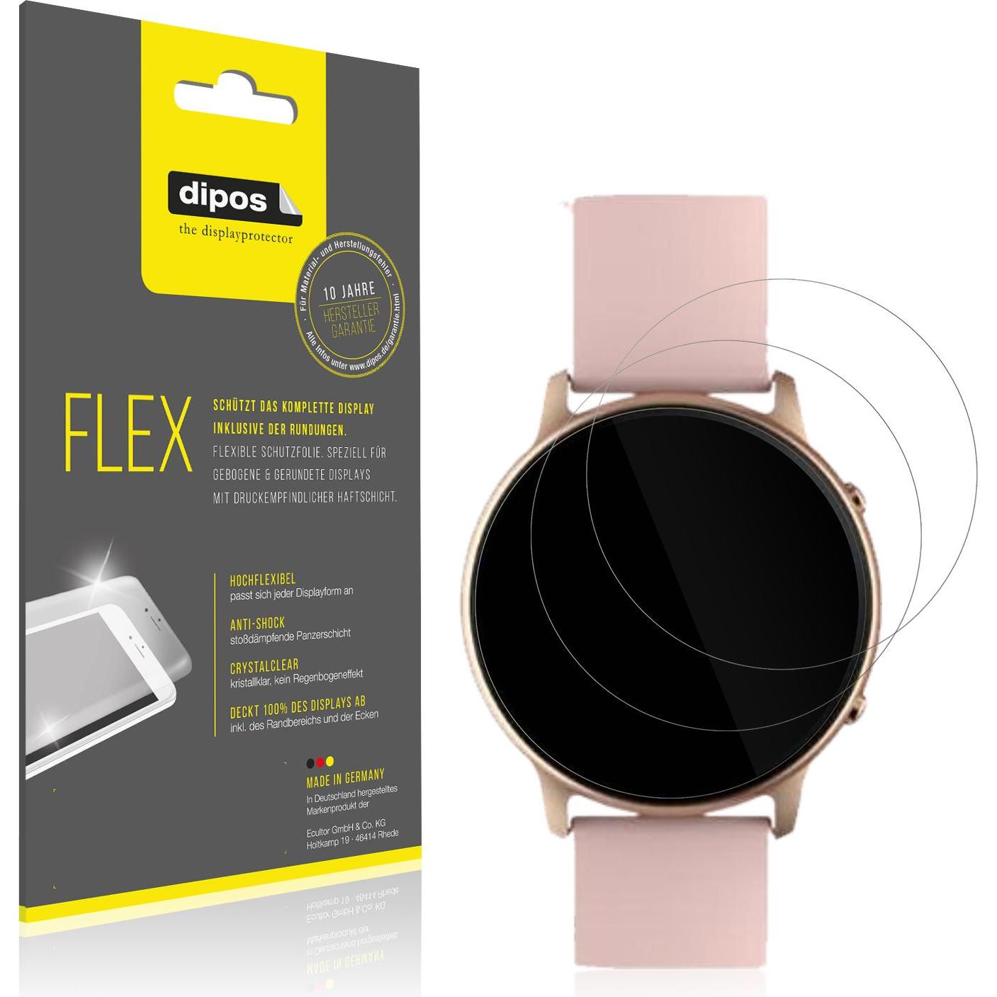 Dipos 3D Full Cover Schutzfolie, Smartwatch Schutzfolie, Transparent