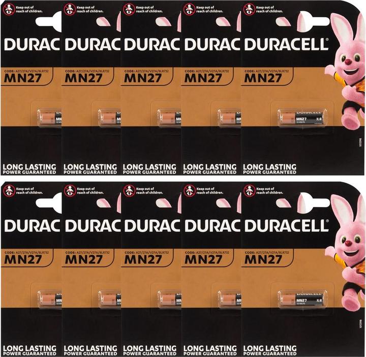 Produktbild Duracell Batterie 27A 10x1er (1 Stk., A27)