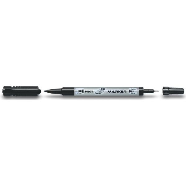Thumbnail - Pilot, Marker, Permanent-Marker "Marker Twin" CD/DVD, schwarz (Schwarz, 0.80 mm, 1 x)