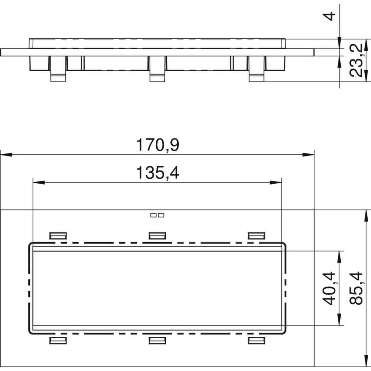 Thumbnail - OBO Bettermann, Kabelbinder, Abdeckplatte PA 171mm sw RM45 Polyamid(PA) Rastermass45 (Kunststoffkabelbinder, 171 mm, 1 S...