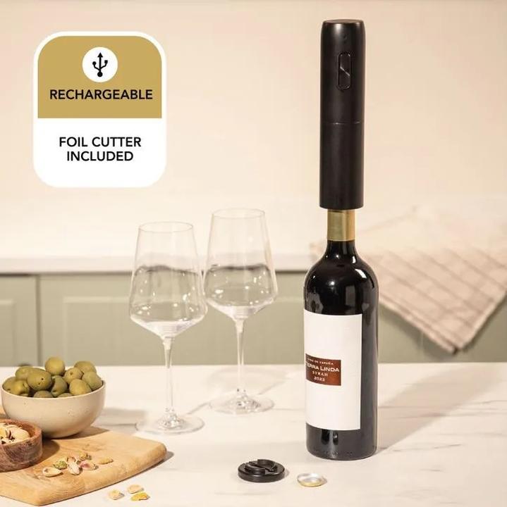 Actual product image Vacu Vin Vacuvin Korkenzieher Elektrischer Weinöffner Schwarz (Electric corkscrew)