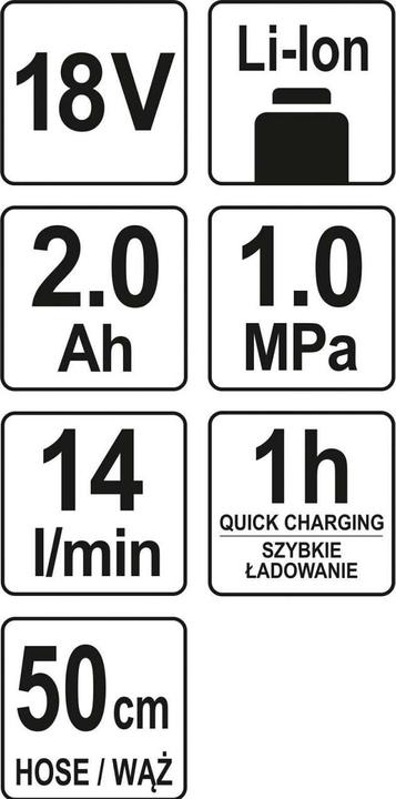 Produktbild Yato 18 V, Rot (10.30 Bar, 2 l)