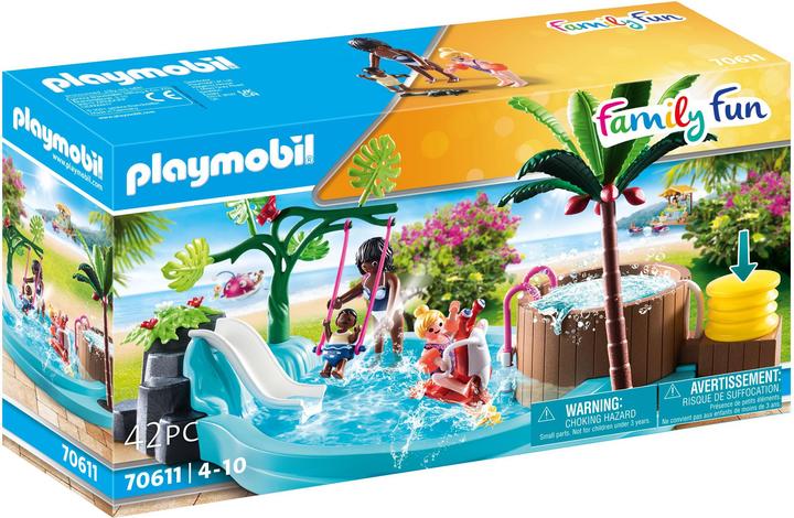 Productafbeelding Playmobil Kinderzwembad met whirlpool (70611, Playmobil familieplezier)