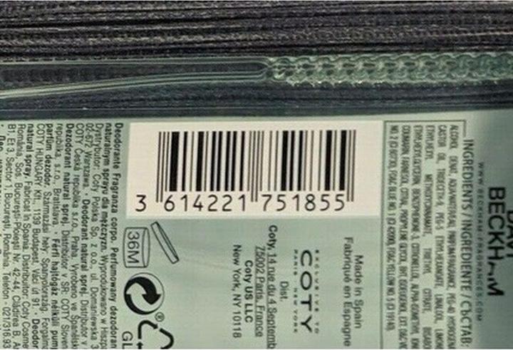 Produktbild David Beckham Aqua Classic natural spray deodorant, Men, 75ml (Spray, 75 ml)