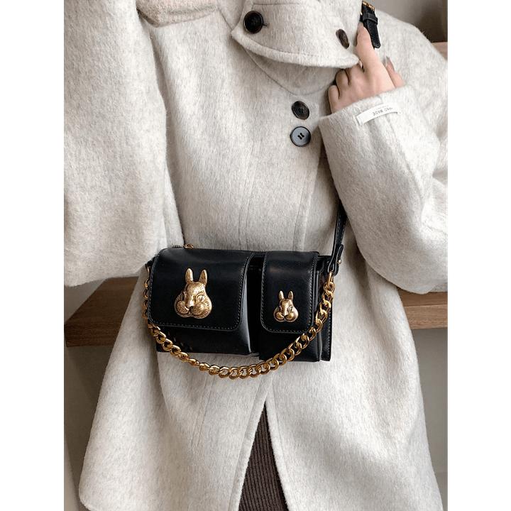 Produktbild Only-Bags.Store Retro-Dekor-Kreuztasche, trendige Ketten-Minihandtasche, Vintage-Mehrfachtaschen-Umhängetasche