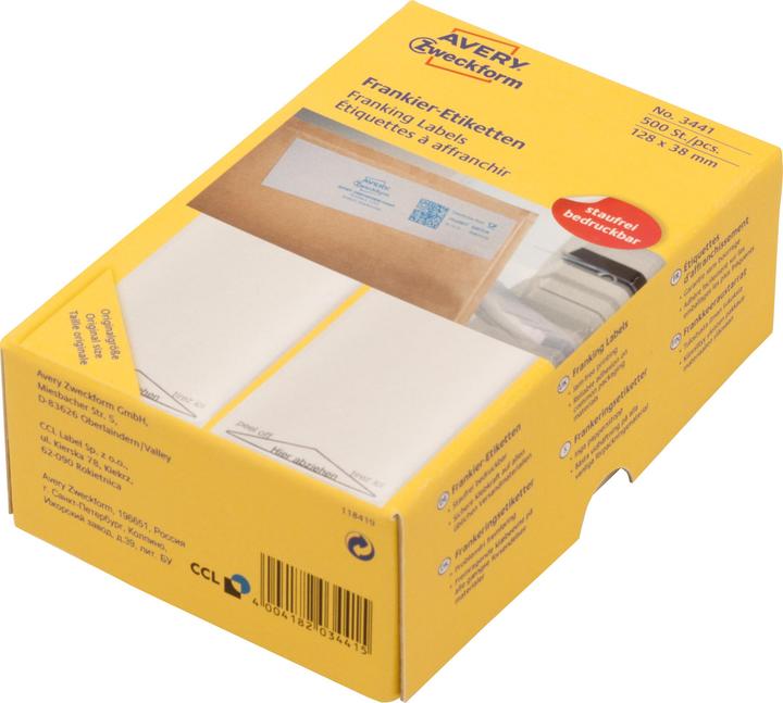Actual product image Avery Franking Labels