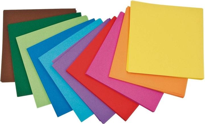 Actual product image Folia Folding sheets 15x15cm 500 sheets 10 colours (70 g/m², 500x)