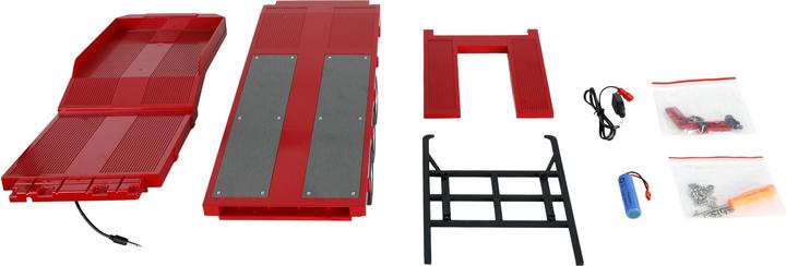 Produktbild Amewi Tieflader-Sattelauflieger Dreiachser für Scania 1:18 rot