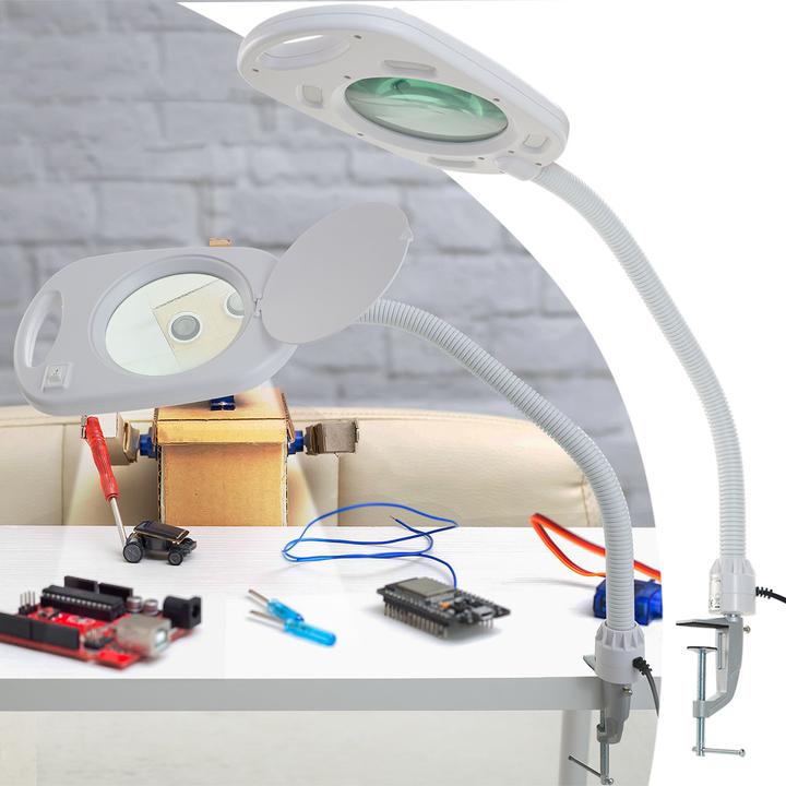 Actual product image Casativo LED magnifying lamp, 5x magnification & articulated arm