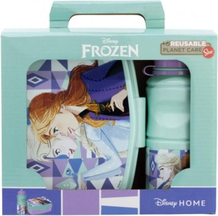 Produktbild Tinisu Frozen Brotdose + Trinkflasche Kinder Lunchbox Schule Sandwichbox