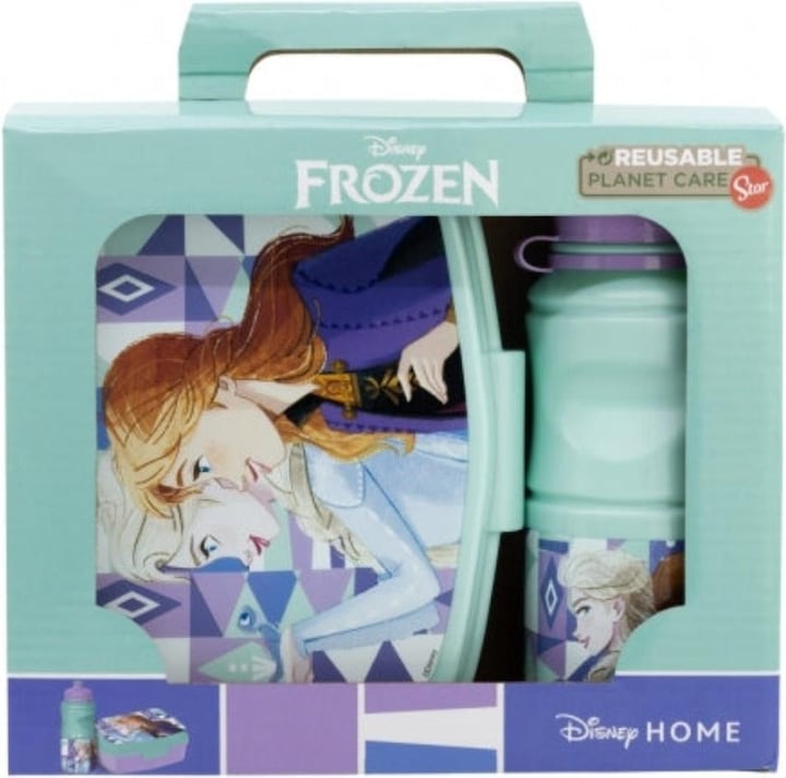 Produktbild Tinisu Frozen Brotdose + Trinkflasche Kinder Lunchbox Schule Sandwichbox
