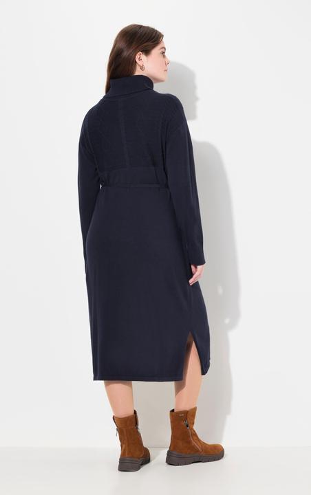 Produktbild Ulla Popken Strickkleid, Zopfmuster, Rollkragen, Langarm (46, 48)
