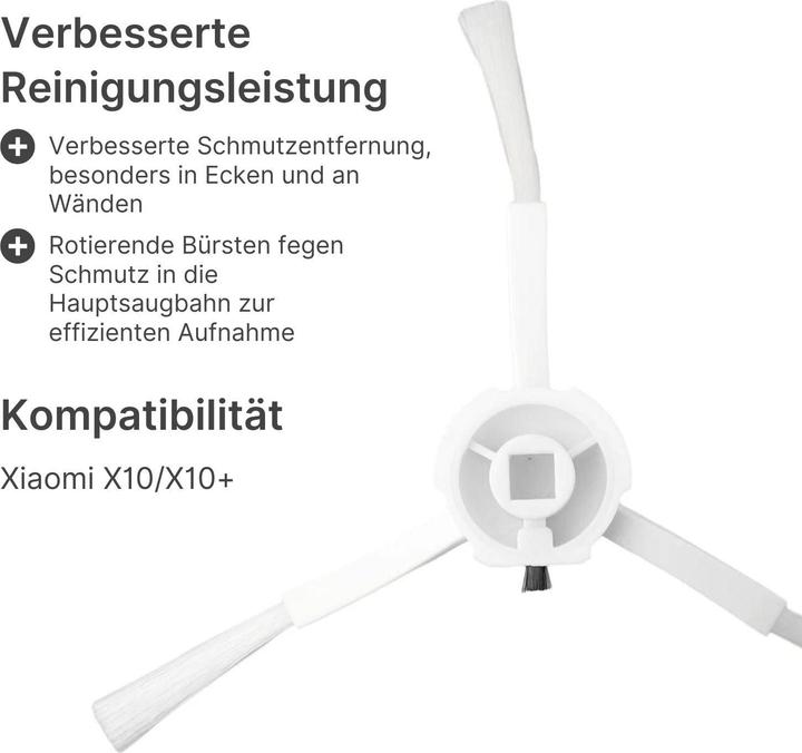 Produktbild Hermex 2er-Set Alternative Seitenbürsten zu Xiaomi X10 X10+
