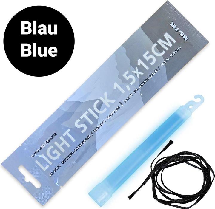 Mil-tec Light Stick Knicklicht 15 cm Blau – Leuchtstab (1 Stk.)