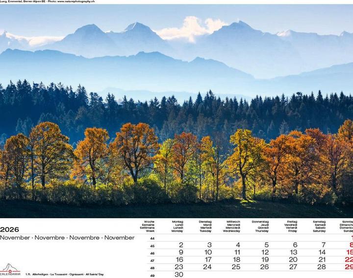 Produktbild Swiss Panorama 2026 (40 x 31 cm)