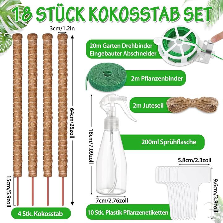 Actual product image Modacraft 18-teiliges Pflanzenstab Set (64 cm, 3 cm)
