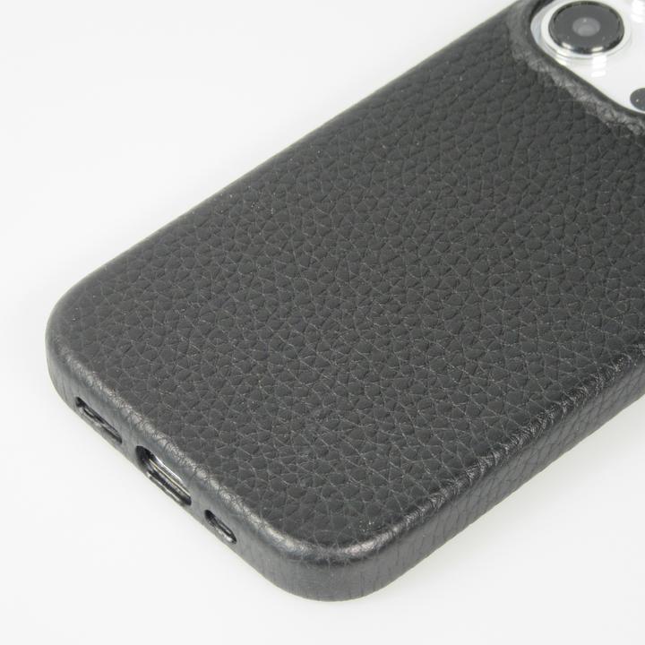 Image du produit PhoneLook Coque Cuir de veau luxe grainé intégral avec boutons métalliques et MagSafe (Apple iPhone 14 Pro)