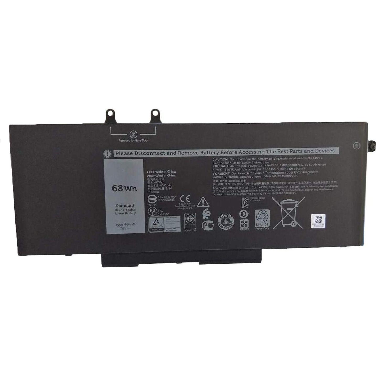 Dell Battery, 68WHR, 4 Cell (4 Zellen), Notebook Akku