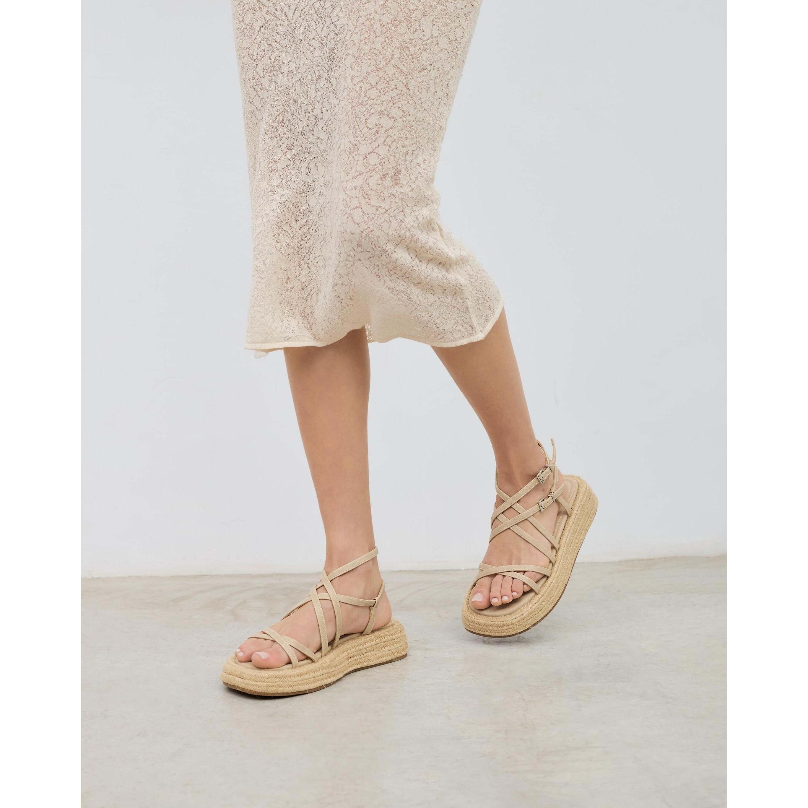Thumbnail - Mim Shoes, Damen, Sandalen, damen-sandalen mit plateau formentor, Beige, (38)