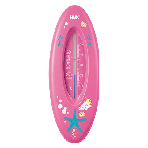 NUK, Baby lichaamsverzorging, Badthermometer, voor veilig baden, natuurlijke meetvloeistof gemaakt van koolzaadolie, rood