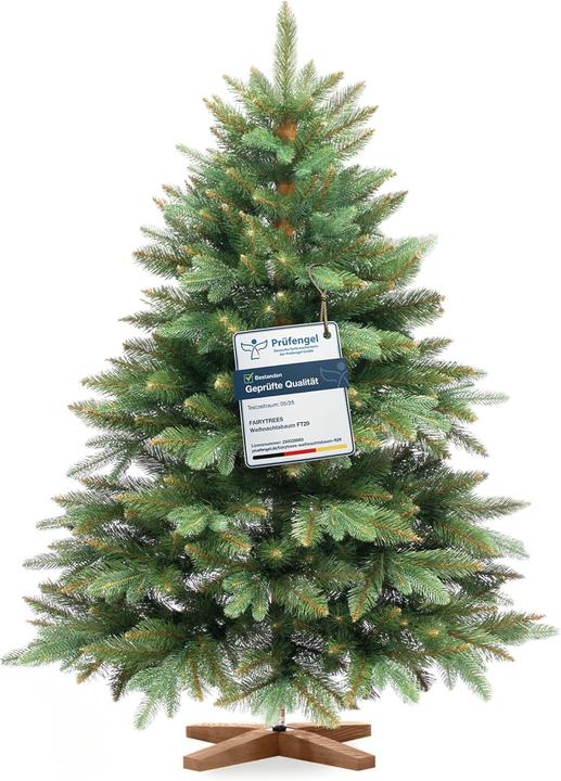 Image du produit FairyTrees Sapin de Noël artificiel Nordmann au design réaliste et à l’aspect naturel (220 cm)