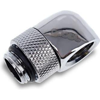Thumbnail - Alphacool Eiszapfen L-Verbinder drehbar G1/4 AG auf G1/4 IG - 4pcs Set Chrome, Wasserkühlung Anschluss, Silber
