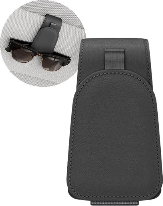Hermex Brillenablage fürs Auto Sonnenblende-Clip Sonnenbrillenhalter Etui