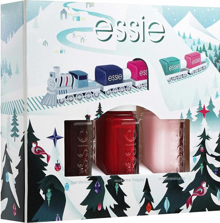 Actual product image Essie Nail Polish Christmas Mini Trio Pack (Bordeaux, Colour paint)